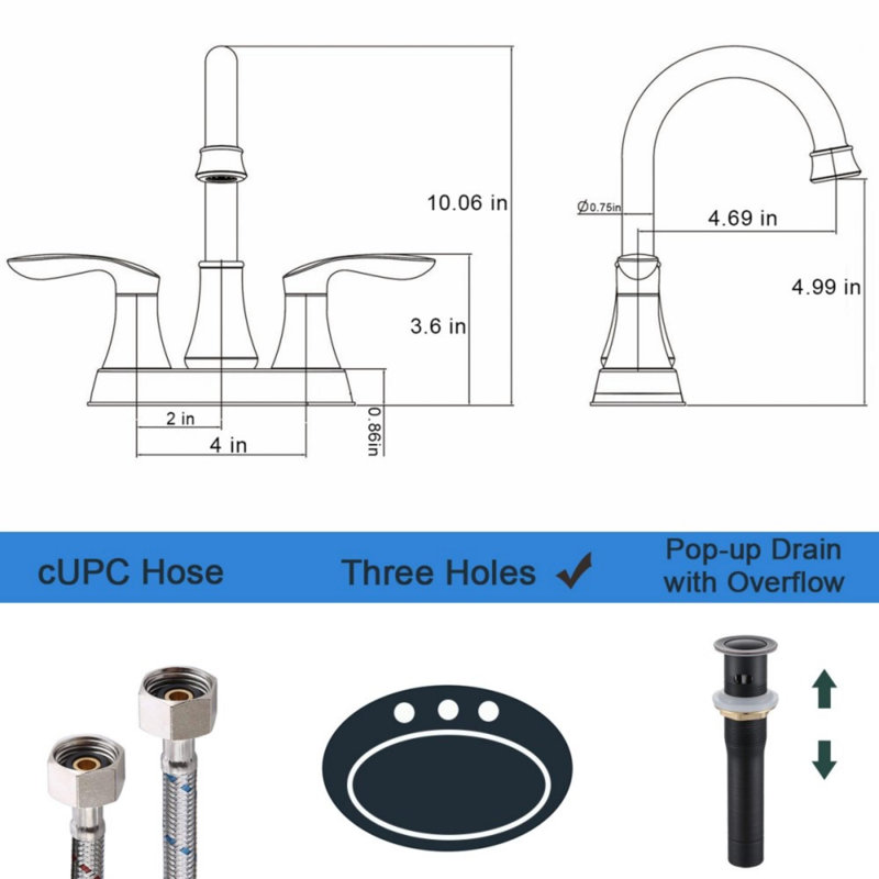 Bathroom faucet with 360 degree turn spout, Oil Rubbed Bronze