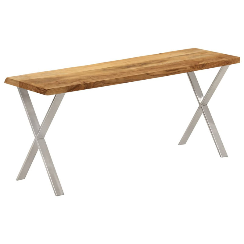 Angeligue Bench, Brown/Silver