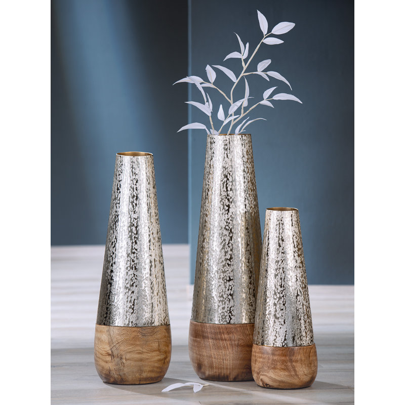 Seagoville Handmade Glass Table Vase, 47cm H x 17cm W x 17cm D