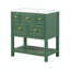 Ensemble de meuble-lavabo simple 29,56 po avec plateau en résine Tavious-2075410232