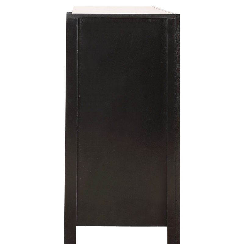 Commode Burlington G2450-D, noire, peut être utilisée pour la salle à manger, la chambre à coucher (commode)