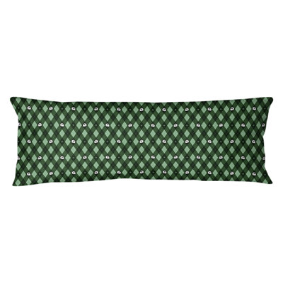 Coussin lombaire argyle crânes
