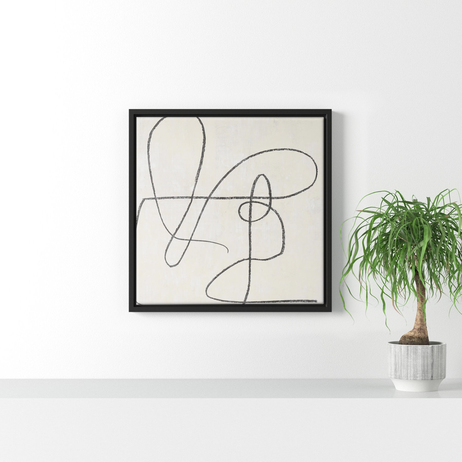 Juxtaposing, 31.5" H x 31.5" W, Black