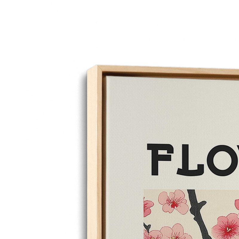 Marché aux fleurs de Tokyo, H 36,75 po x l 24,75 po, Érable américain