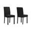 Table à manger moderne 5 pièces: table rectangulaire blanche à plateau en faux marbre et chaises rembourrées gris anthracite avec pieds droits, convient aux pièces riches en hauteur standard, fixe