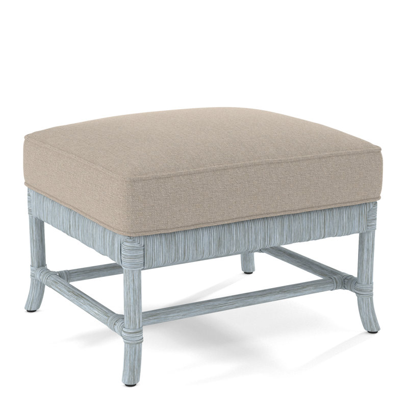 Lafayette Ottoman, Black Buffalo Check; 0120-81, Sea Glass