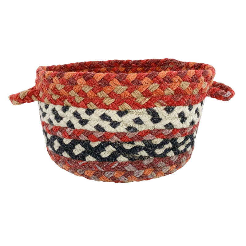 Foundry Select Ashni Wool Decorative Basket, Basket 12", Red