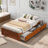 Twin Size Platform Storage Bed With 3 Drawers-1191901508