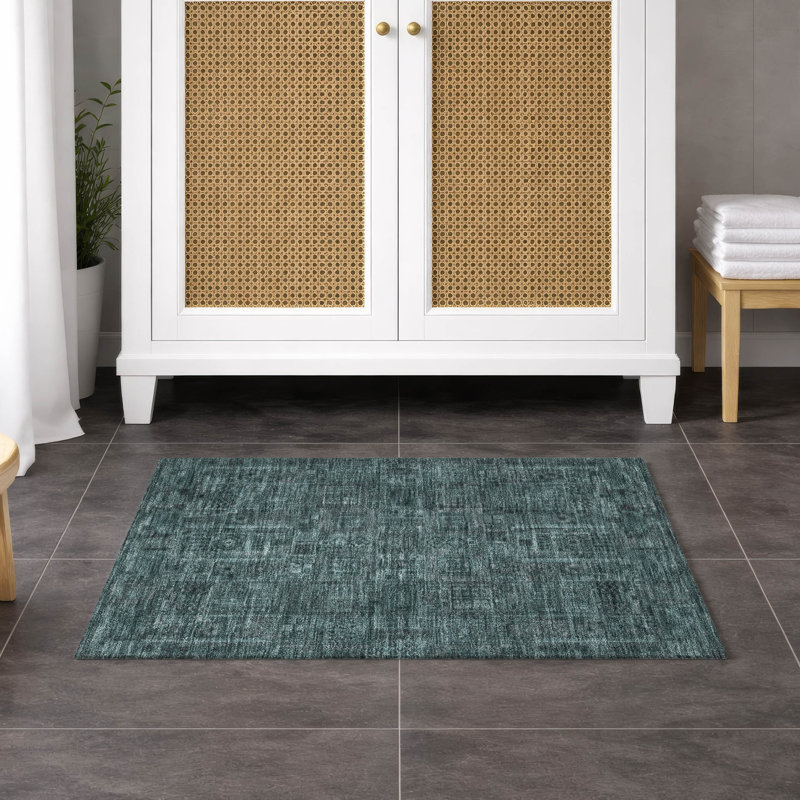 Tapis intérieur / extérieur lavable à la machine Chantille ACN2805 Global, Sarcelle, 1 pi 8 po x 2 pi 6 po
