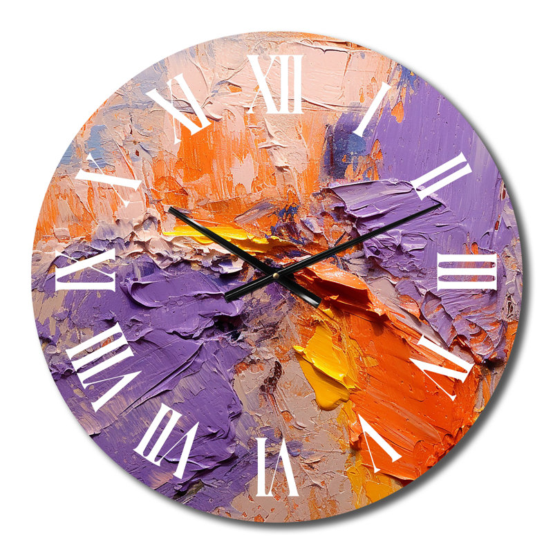 Evolving Movements Abstract Expressionism Metal Wall Clock, Small