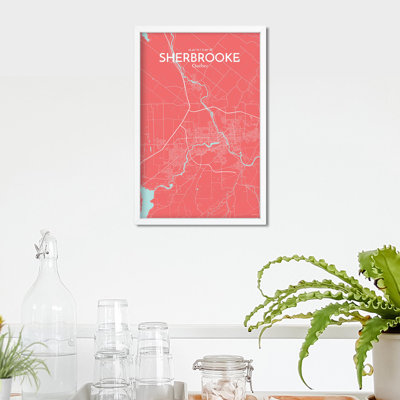 Sherbrooke, carte de la ville, impression