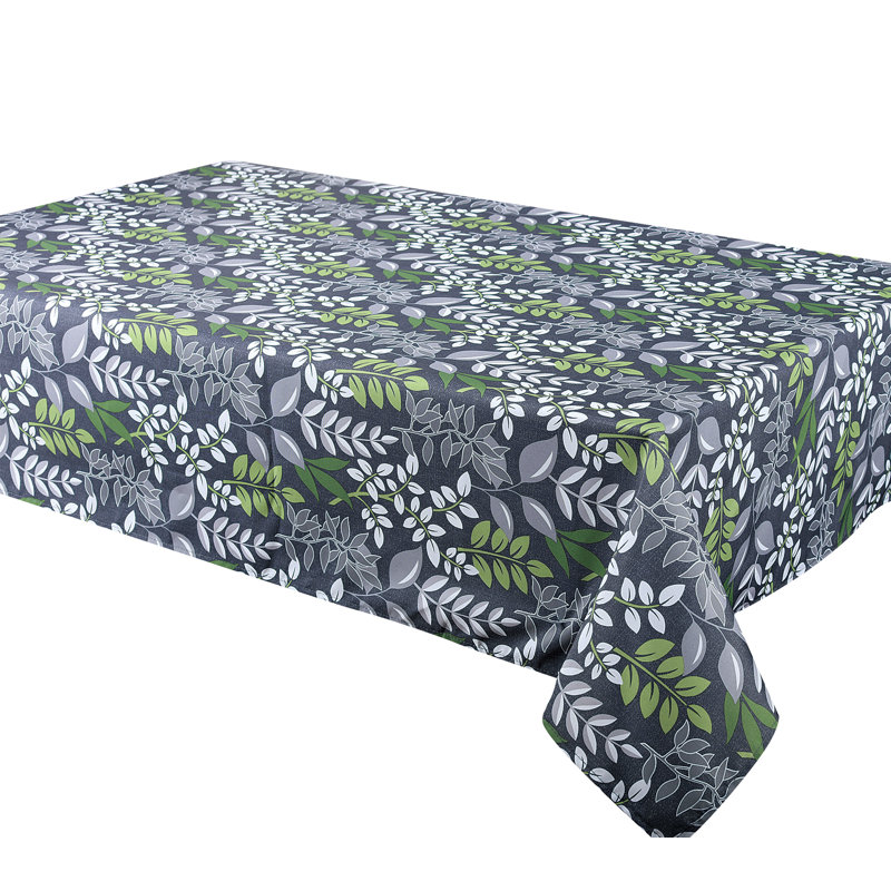 Poseyville Floral Tablecloth, 70" x 70", Gray