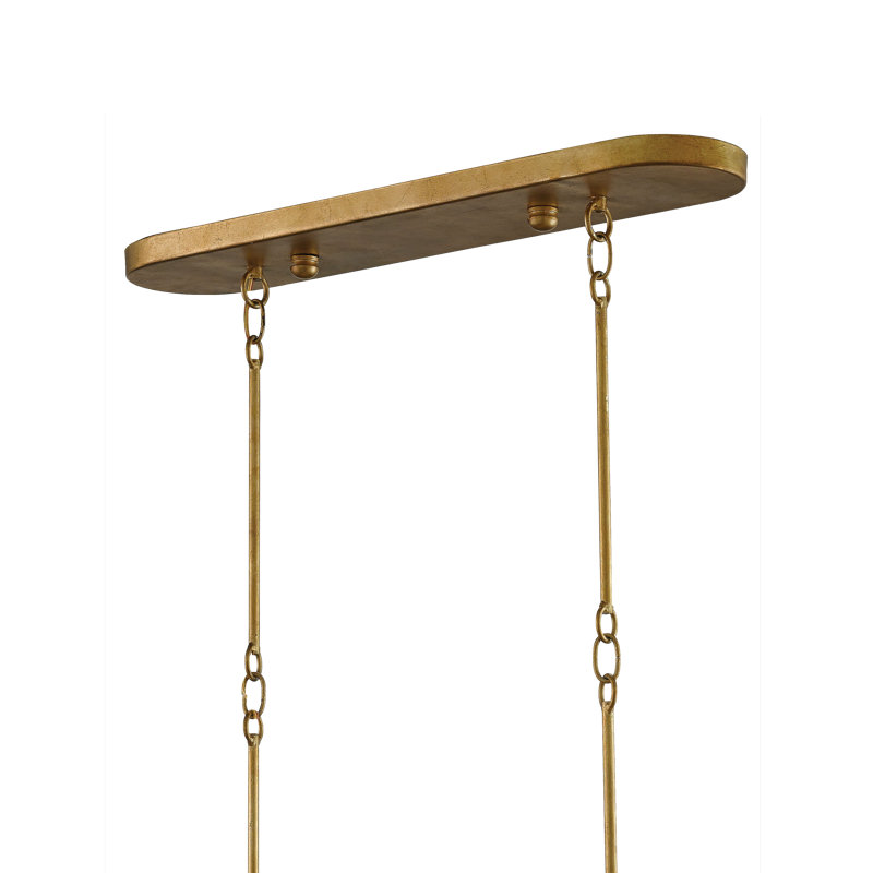 Grand Lotus 6 - Light Chandelier, Antique Gold Leaf