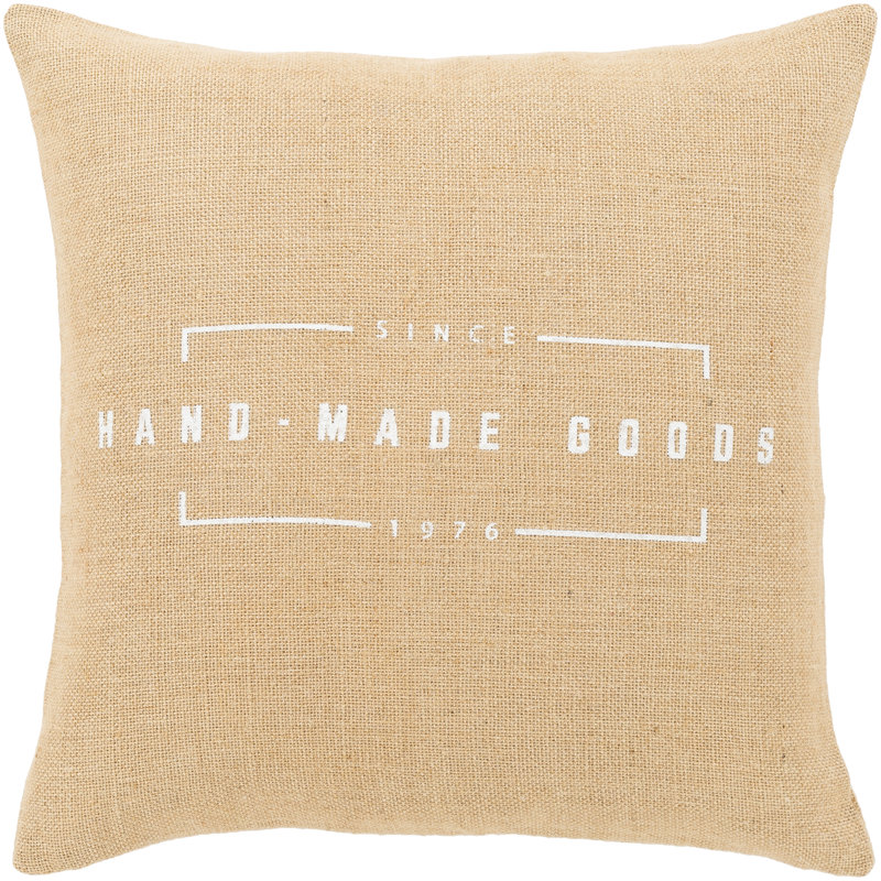Circa Throw Pillow, Polyester/Polyfill, 18" x 18", Cream/Charcoal
