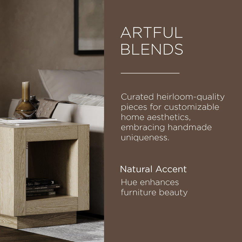 Artemis Refined Grey Wooden Side Table with Shelf Storage