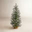 Arbre de Noël artificiel avec 50 lumières DEL claires dans une base en toile de jute