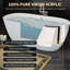 Baignoire autoportante de 55 po en acrylique, baignoire autoportante contemporaine avec trop-plein et bonde escamotable anti-blocage, certifiée Cupc, blanc brillant
