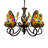 Stained Glass Chandelier Light With Butterfly Shaped 27“