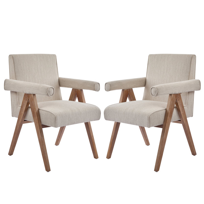 Fauteuil de salle à manger rembourré, Beige