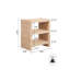 Table de bout à 3 niveaux avec étagère ouverte en rotin tressé bohémien 22 po, table de chevet et table d'appoint en bois de manguier naturel pour chambre à coucher et salon