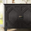 Buffet moderne mid-century de 65 po avec tablettes réglables-109187004