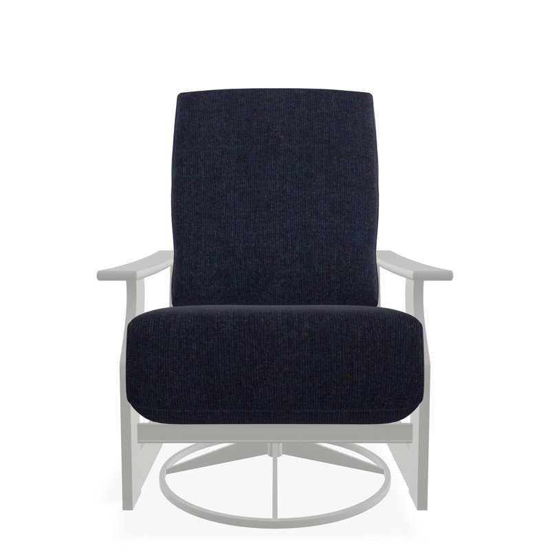 Chaise berçante pivotante en polymère St. Catherine, Spectre indigo Sunbrella®, Neige