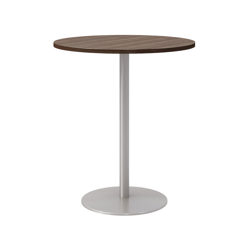 Table ronde à piédestal, Teck studio, H 42 po x L 36 po x l 36 po