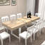 Grande table de salle à manger moderne extensible pour 6 8 10 personnes, grande table extensible en bois avec rails lisses et silencieux