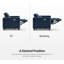 Fauteuil inclinable électrique Cabrero, repose-pieds haut avec repose-tête réglable, revêtement en tissu-289455929