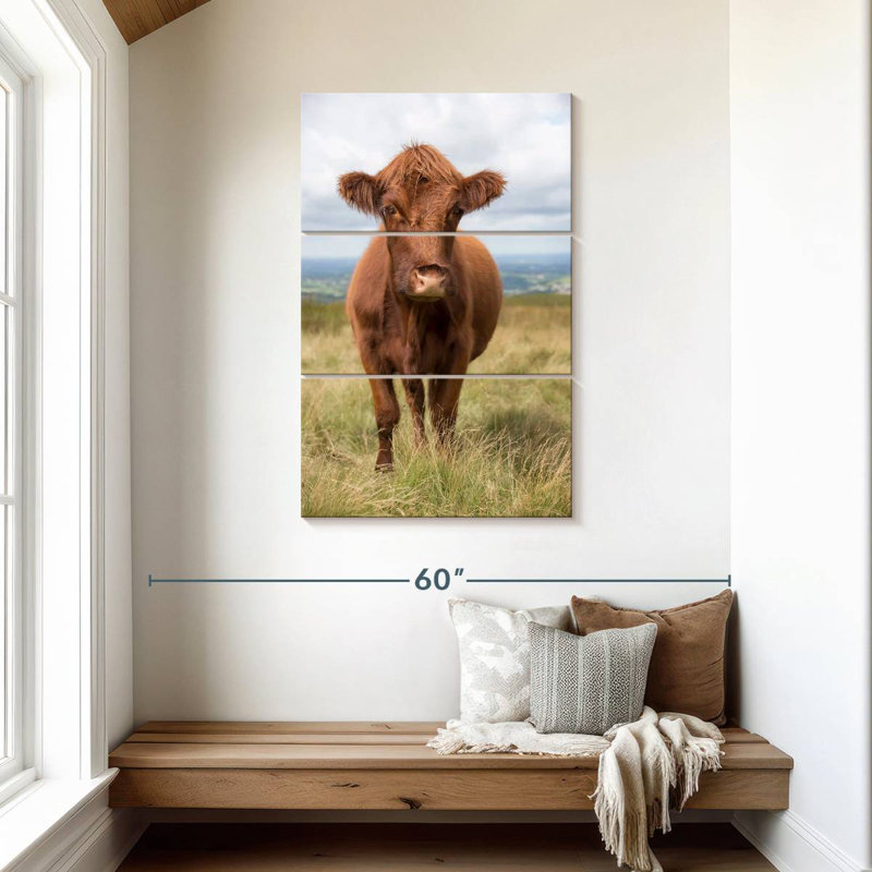 Vache de campagne anglaise brun Brampt, H 45 po x l 28 po