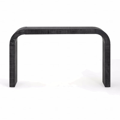 52" Wooden Console Table, With Curved Edge, Natural Texture, Perfect For Entryways And Living Rooms