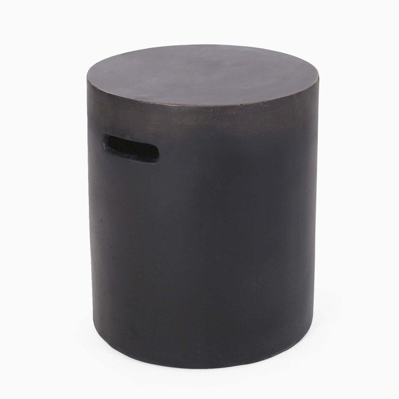 Outdoor LightWeight Concrete Side Table,Copper