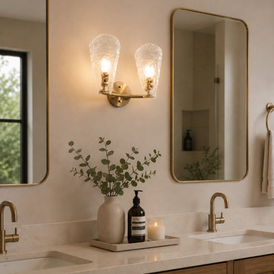 Beesley 2-light Brass Steel Armed Sconce