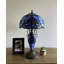 Lampe de table Simonson Tiffany avec abat-jour et base en verre coloré de style baroque et lavande -670900439-637330096