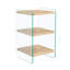 Unité de rangement à trois couches avec portes en verre