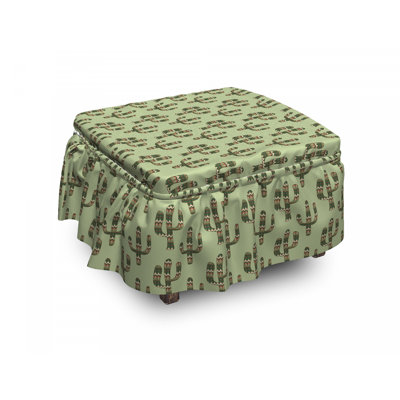 Box Cushion Ottoman Slipcover