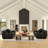 Kieayla 64.96" Modern Boucle Loveseat, Wavy Tufted Cloud Sofa with Foam and Spring Fill for Living Room, Includes 2 Pillows, Black-884945619