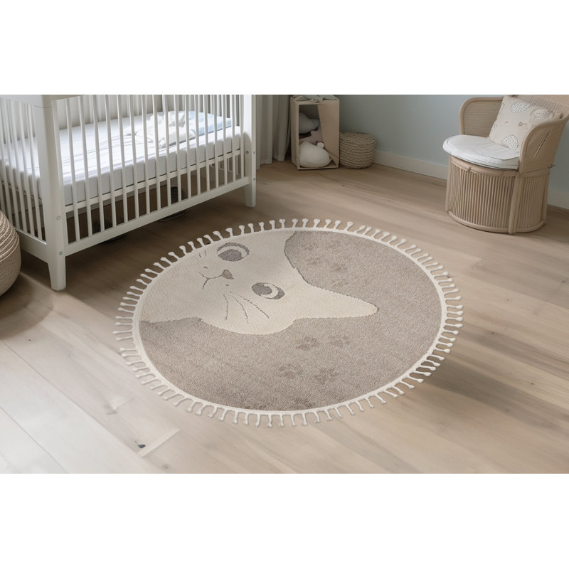 Round Breland Animal Print 133cm X 133cm Area Rug