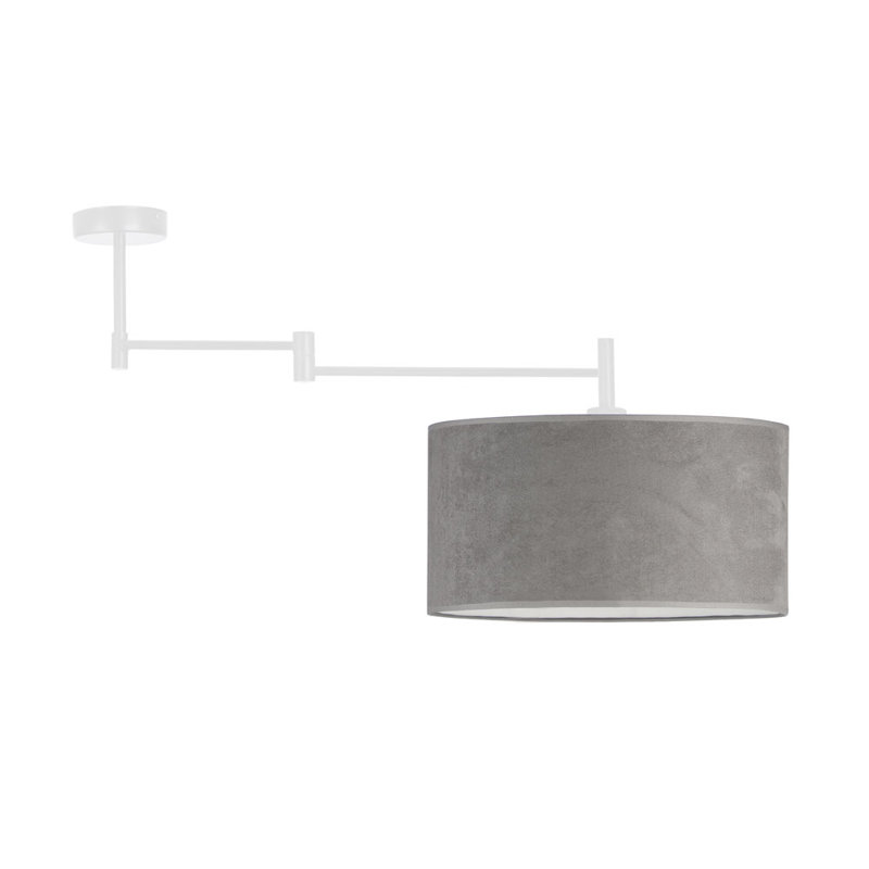 Jacksonwald Swing Arm Sconce, White, Grey