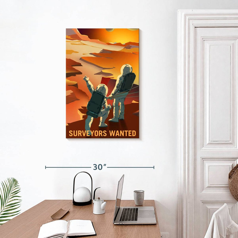 Oberle Mars Explorers Wanted Poster IV, 30" H x 20" W