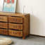 Buffet en bois massif à neuf tiroirs avec armoire 62,99