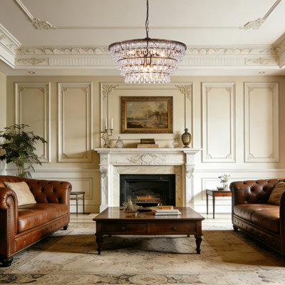 7 - Light Dimmable Tiered Chandelier