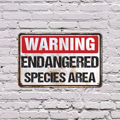 Warning Endangered Species Area Vintage Style 11 Inch x 17 Inch Plastic Sign Protect Respect Keep Out Durable Weatherproof Perfect for Trails Parks Yards Fun Gift for Nature Lovers Rangers Neighbors