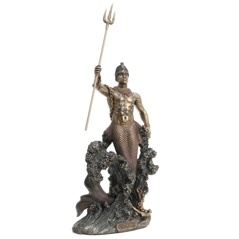 14,37 Figurine bronze poly résine