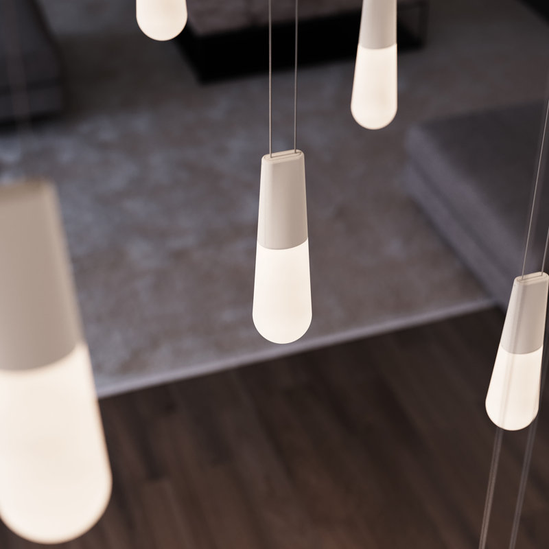 Suspenders® 40 - Light LED Chandelier, Satin White