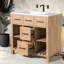 Meuble-lavabo de rangement en bois naturel de 91 cm (36 po)-612140134