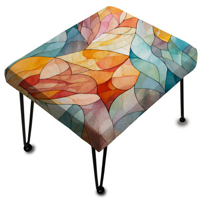Watercolor Delight Marble Pattern - Marble Rectangle Ottoman