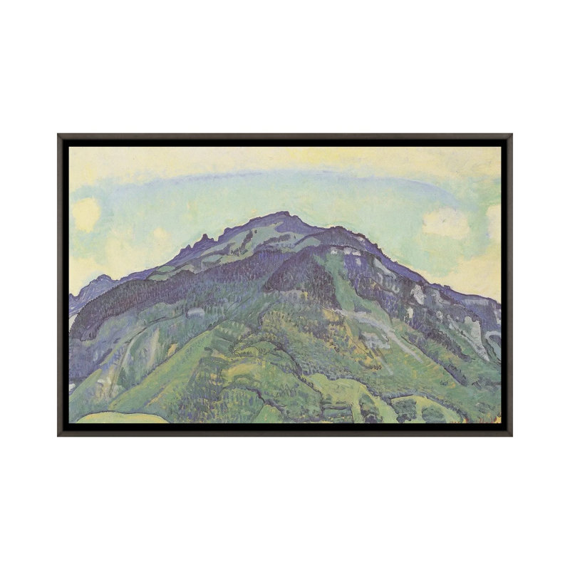 Schynige Platte - 1909 - Reproduction d'art mural - Toile encadrée, 40 po x 26 po, Toile avec cadre, Gris