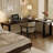 + Black L-Shaped Solid Wood desk-109691570-109691567