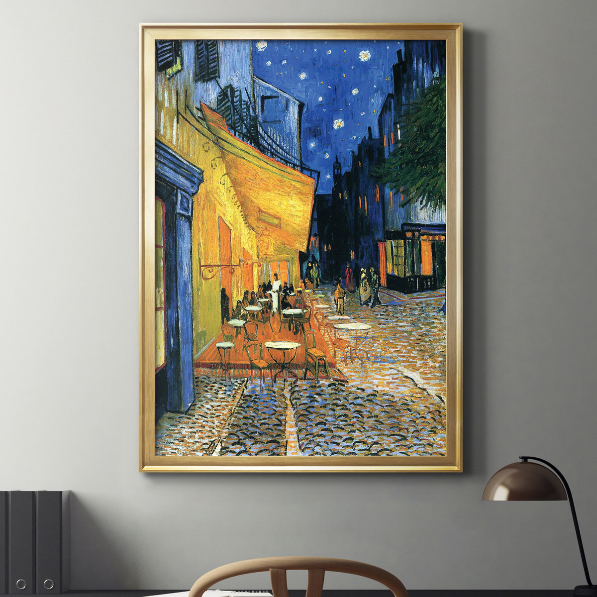 Charlton Home® The Cafe Terrace - Picture Frame Print on Canvas | Wayfair